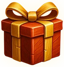 Red and gold gift box for the Asino Casino welcome package